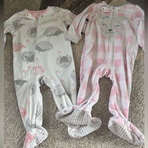 Fleece footed sleepers